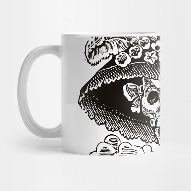 Calavera Catrina | Dia De Los Muertos | Day of the Dead | Skulls | Skeletons | Sugar Skulls | Black | by Eclectic At Heart